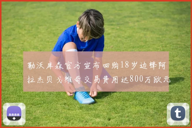 勒沃库森官方宣布回购18岁边锋阿拉杰贝戈维奇交易费用达800万欧元