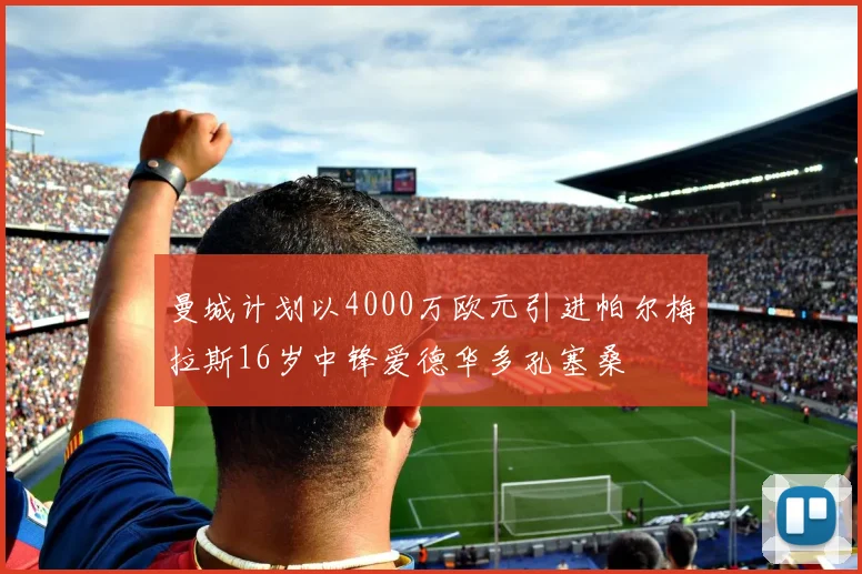 曼城计划以4000万欧元引进帕尔梅拉斯16岁中锋爱德华多孔塞桑